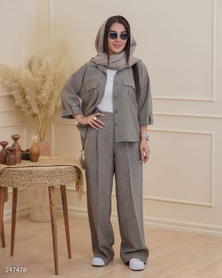 شومیز و شلوار مدل دلگون کد 2474