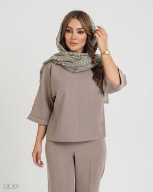 کراپ و شلوار مدل آیسودا کد 2680