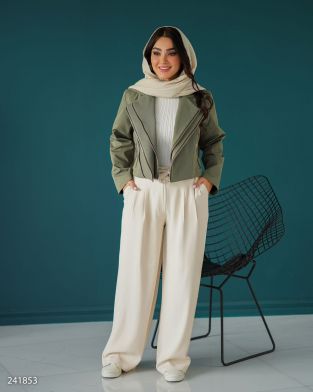 کراپ کت بارانی مدل رازیان کد 2418